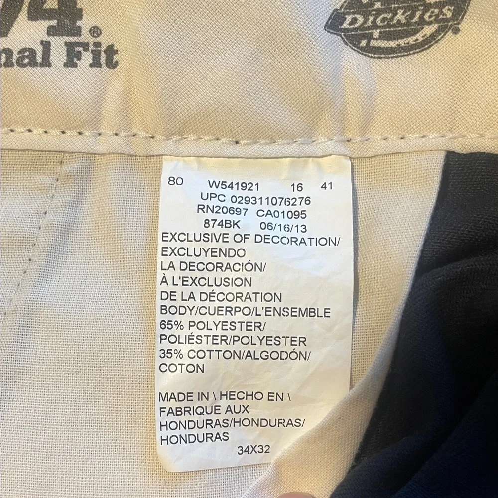 Men's Dickies Black Pants - Picture 3 of 5